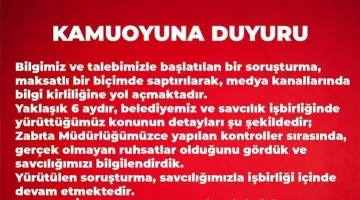 FETHİYE  BELEDİYESİNDEN KAMUOYUNA