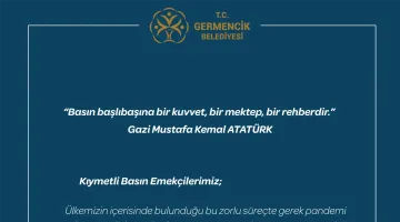 10 Ocak Gazeteciler Günü Kutlama Mesajı