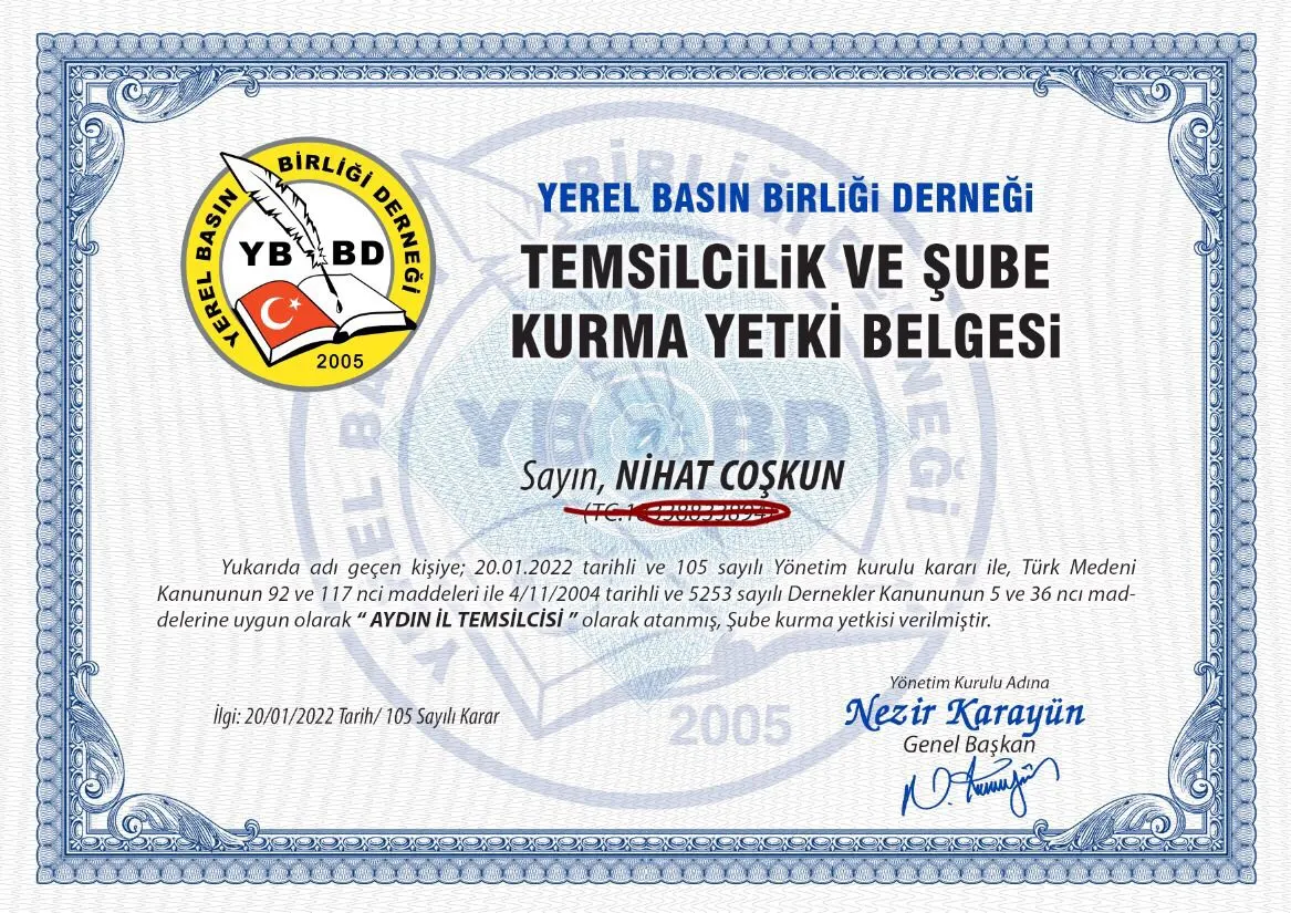 AYDIN’IMIZA HAYIRLI OLSUN