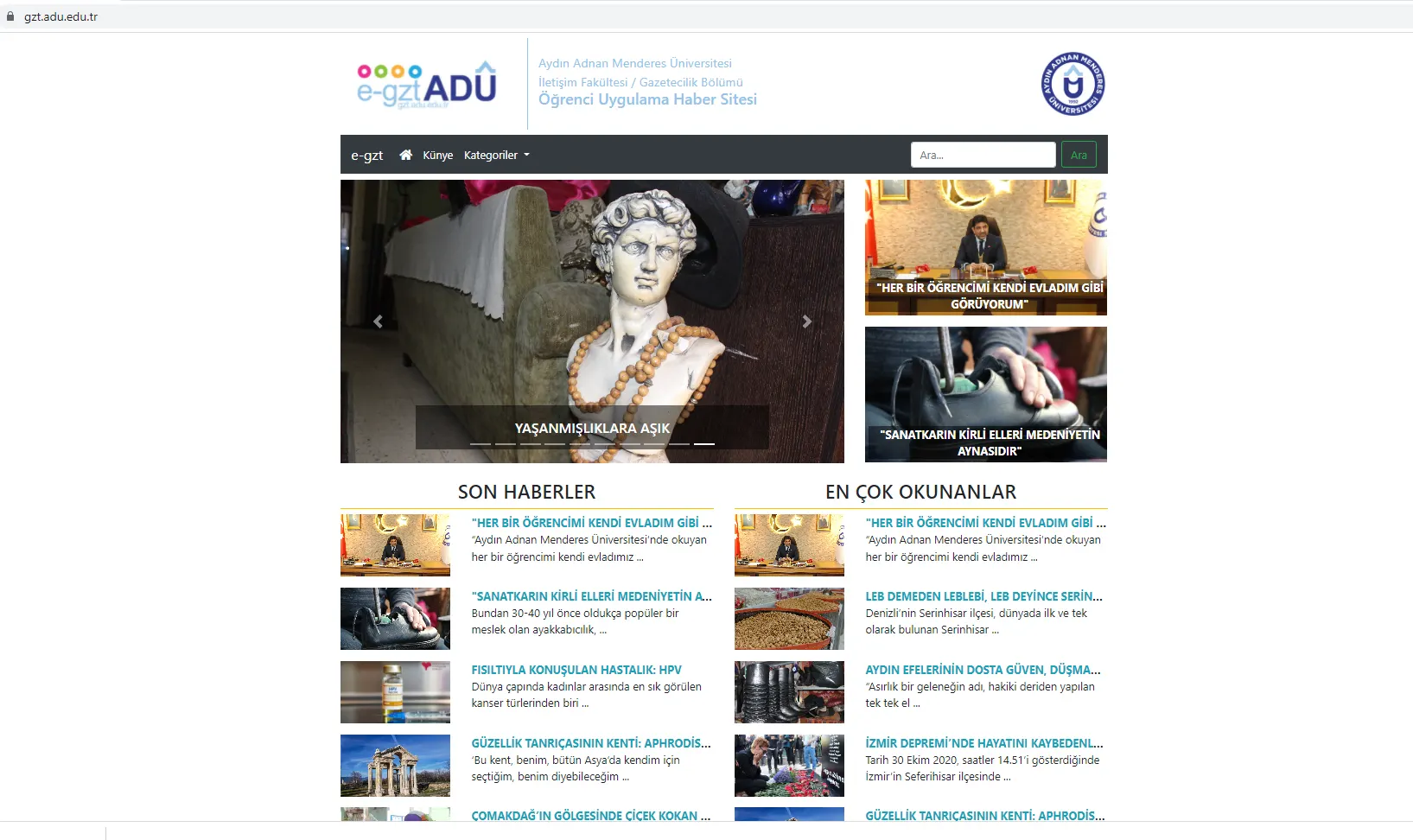 ADÜ İletişim Fakültesi Haber Sitesi Yayın Hayatına Başladı