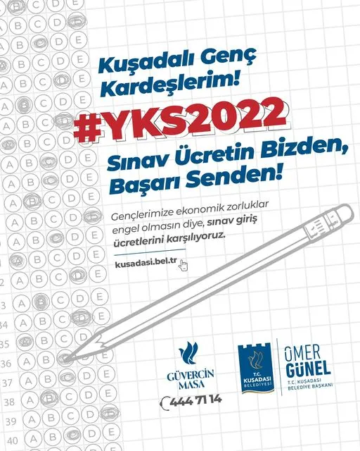 YKS ÜCRETLERİ KUŞADASI BELEDİYESİ’NDEN