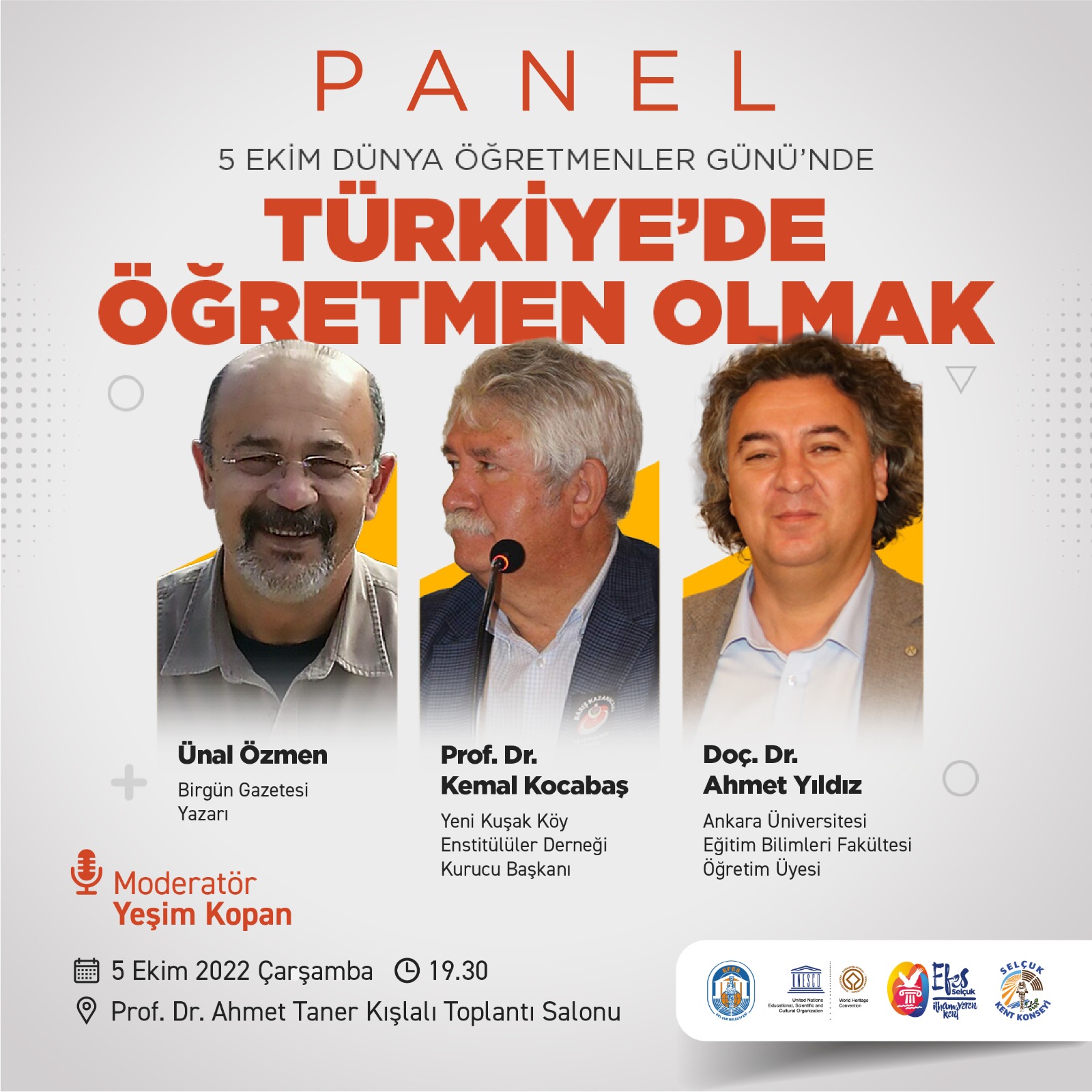 EFES SELÇUK’TA 5 EKİM DÜNYA ÖĞRETMENLER GÜNÜ PANELİ