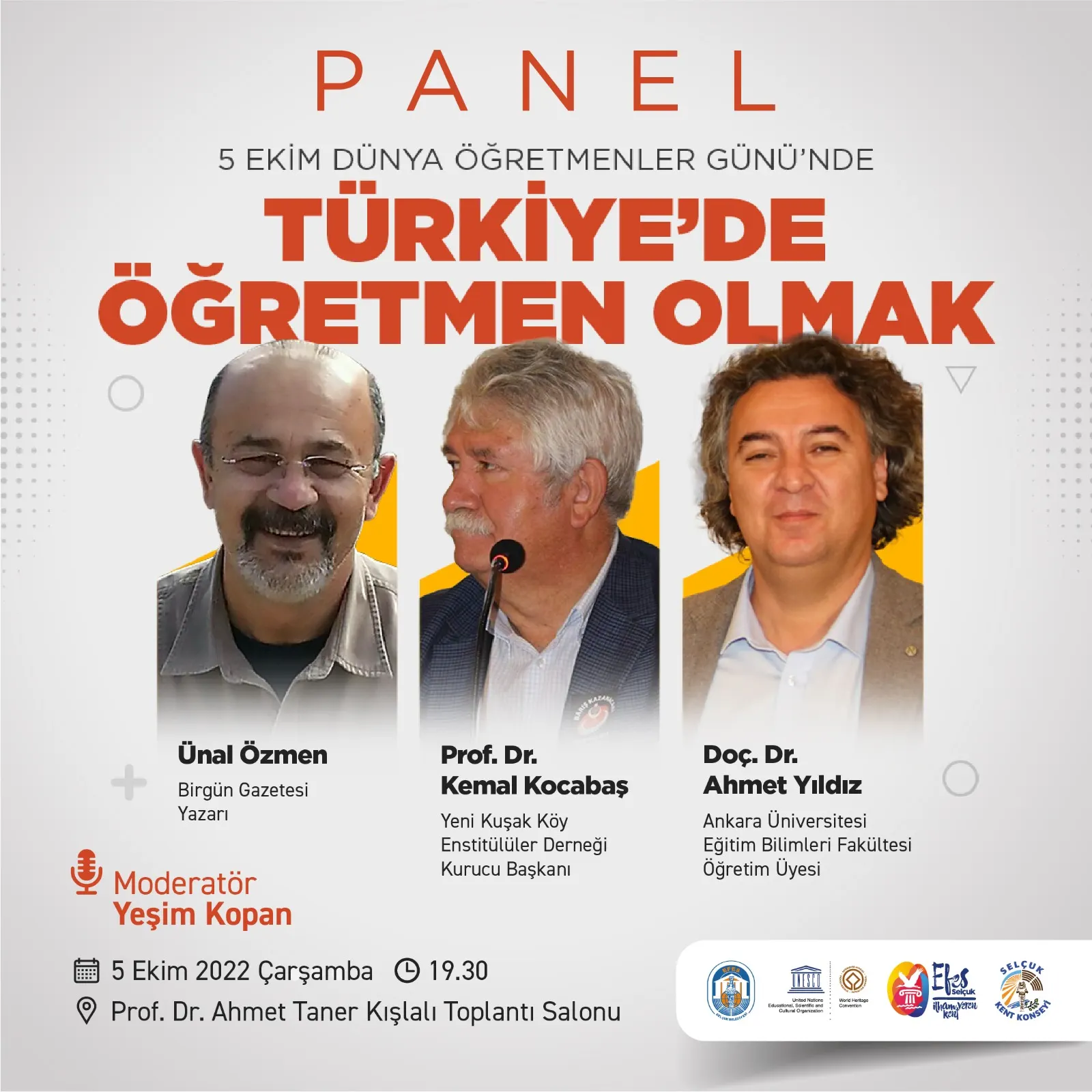 EFES SELÇUK’TA 5 EKİM DÜNYA ÖĞRETMENLER GÜNÜ PANELİ