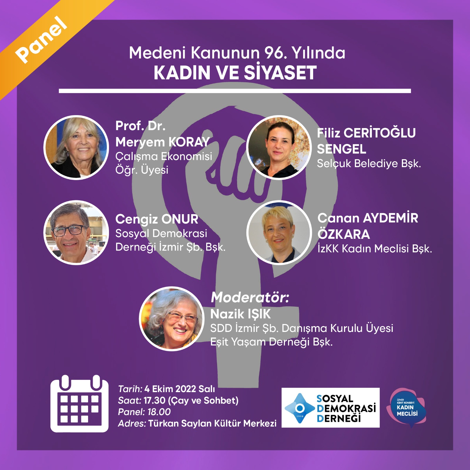 “KADIN VE SİYASET” KONUŞULACAK