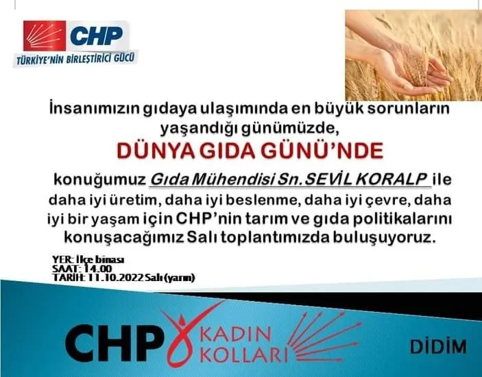 CHP DİDİM TARIM VE GIDA TOPLANTISI