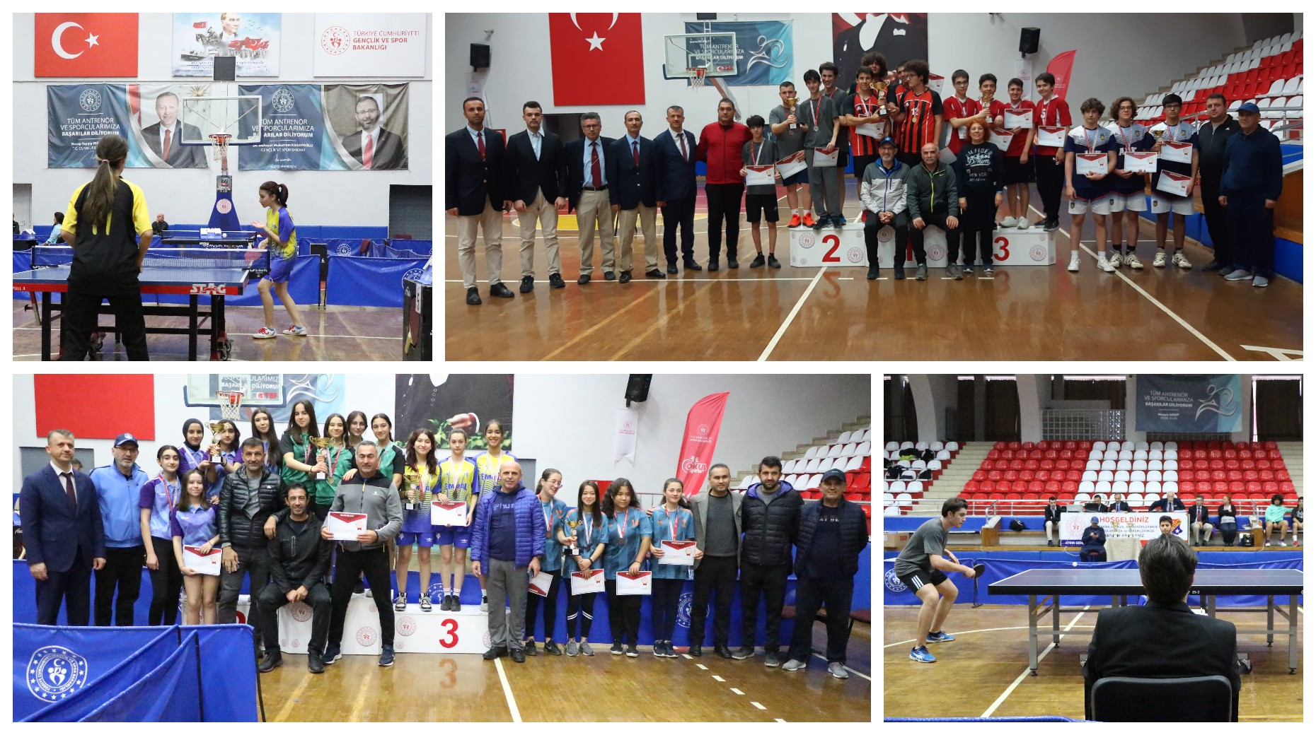 OKULLAR ARASI MASA TENİSİ İL BİRİNCİLİĞİ MÜSABAKALARI TAMAMLANDI