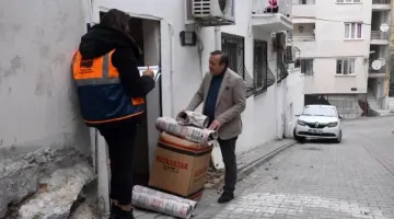 KUŞADASI BELEDİYESİ’NDEN SOĞUK KIŞ GÜNLERİNDE YUVALARI ISITAN YARDIM