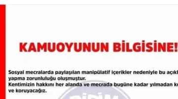 DİDİM  BELEDİYESİNDEN KAMUOYUNA